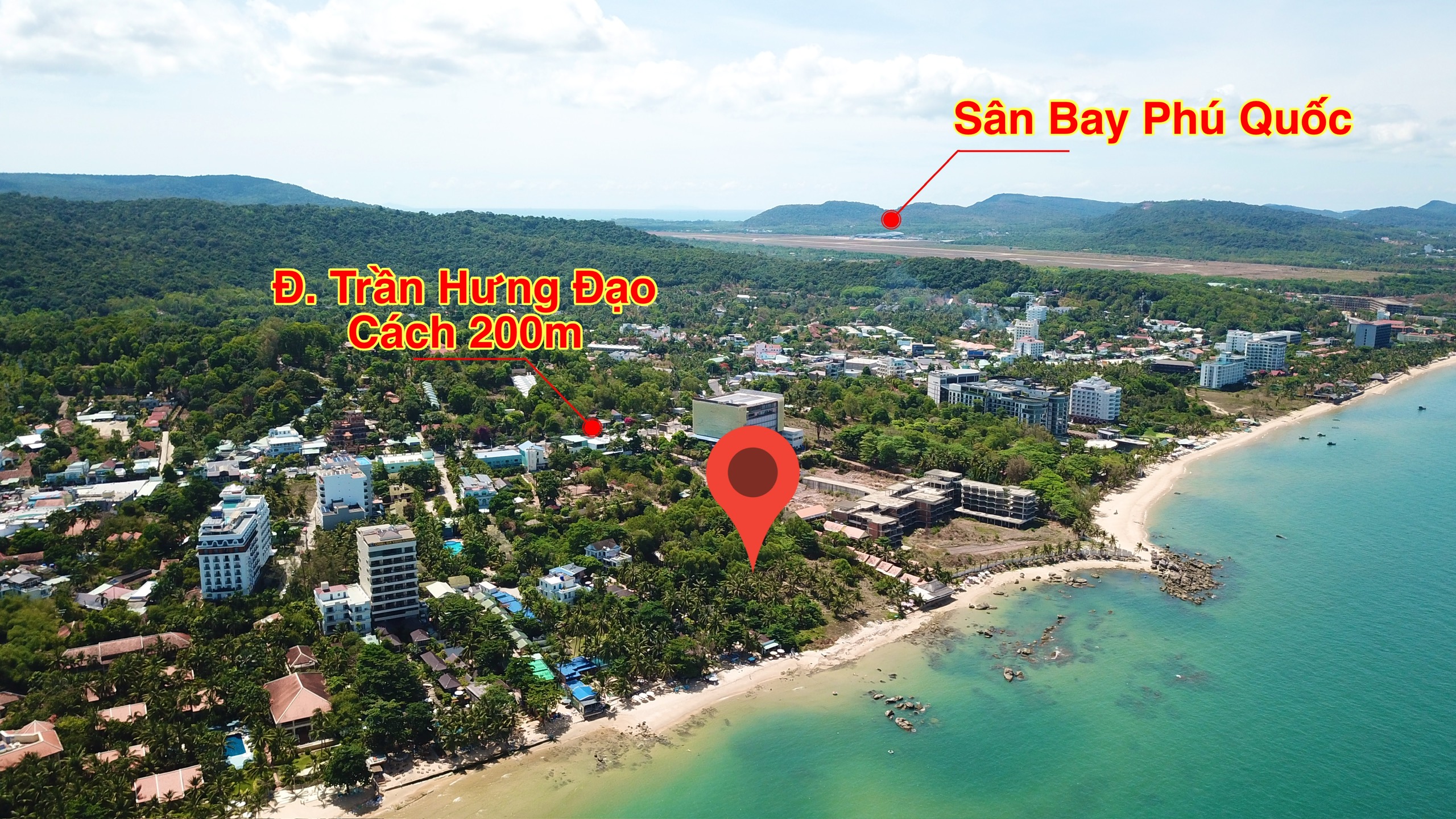 Hướng từ biển vào