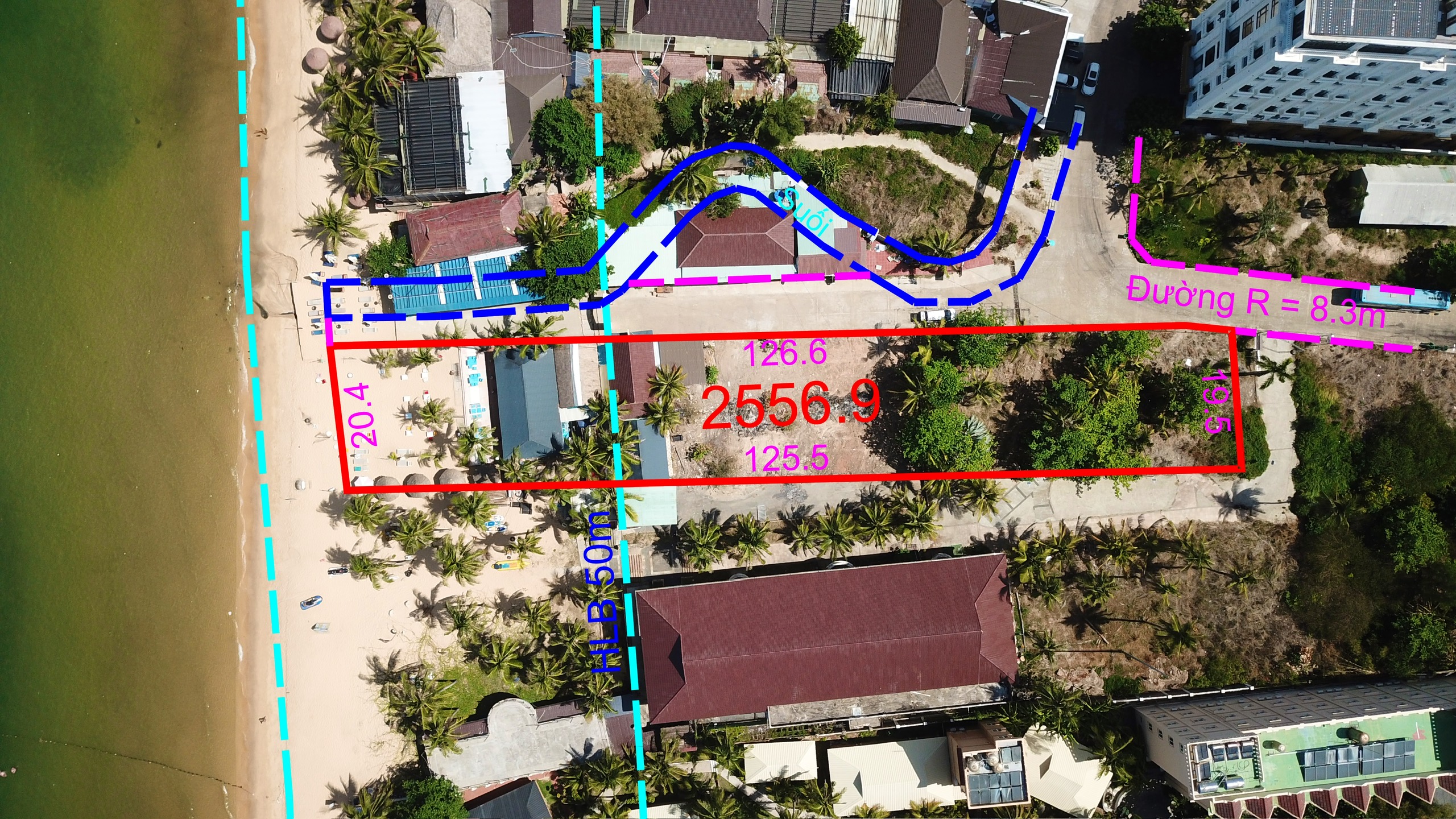 Đất mặt biển Trần Hưng Đạo – 2556m